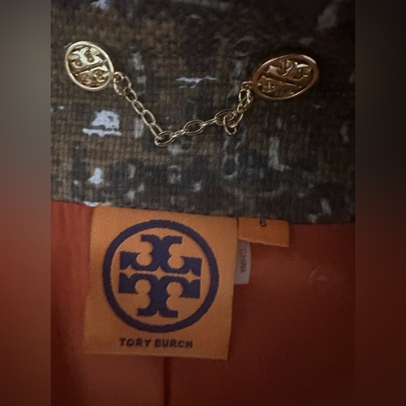 Tory Burch Orange Tweed Blazer Jacket size 6‎ - Picture 12 of 15